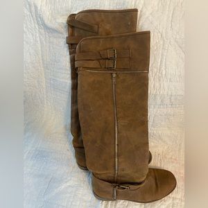 Knee high brown boots